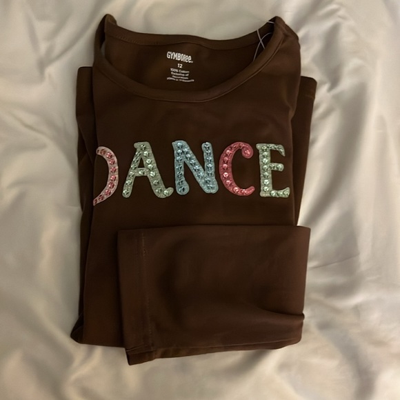 Gymboree brown sequin DANCE long sleeve t-shirt sequin ballerina size 12 NWT - Picture 10 of 11